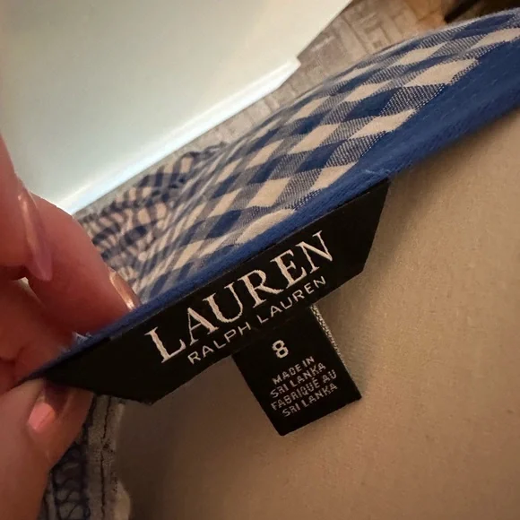 Ralph Lauren Blue Checkered Maxi Skirt - Picture 6 of 6